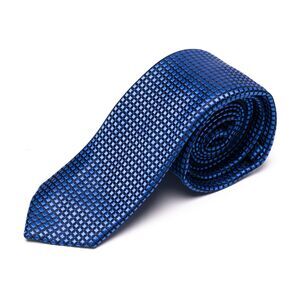 Calibrate Men Silk Check Tie Blue 3585